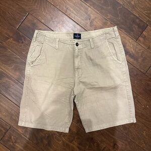 American Eagle Outfitters Men's Tan Flat Front Shorts